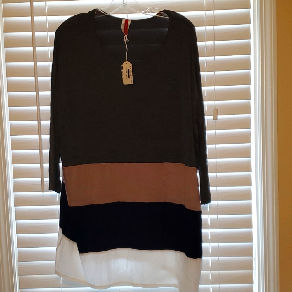 Cute color block tunic